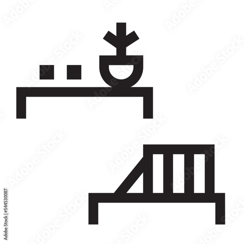 book decoration furniture house interior item shelves icon