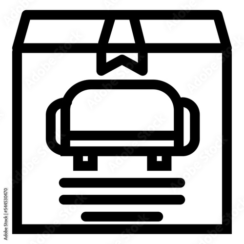 box decoration delivery furniture home interior icon