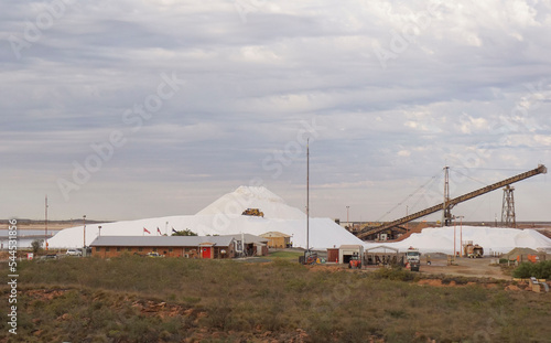 Salt mining Port Hedland Western Australia. photo