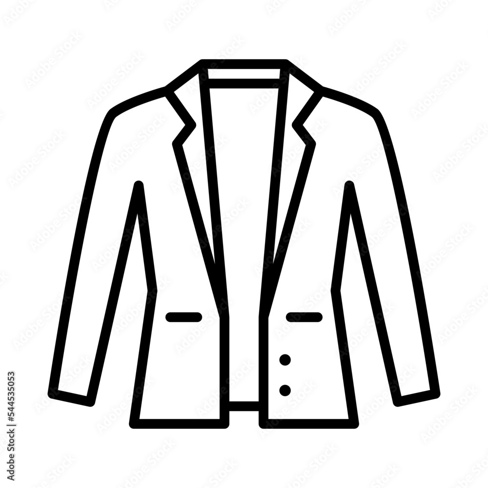 Illustration of Formal Suit design Icon Illustration of Formal Suit design Icon
