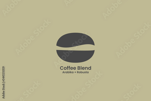 Illustration vector graphic of coffee blend, arabica coffee and robusta coffee