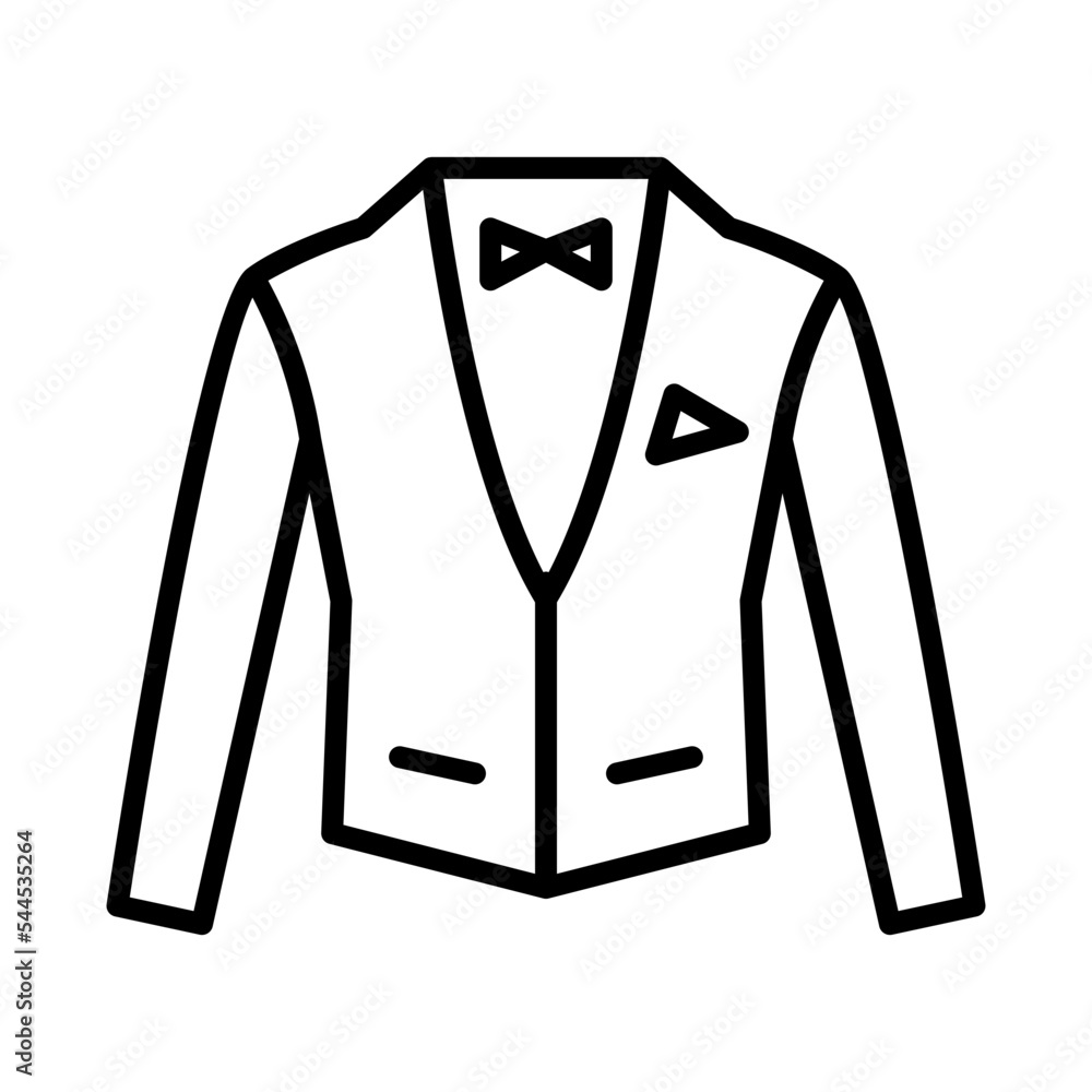 Illustration of Formal Suit design Icon Illustration of Formal Suit design Icon