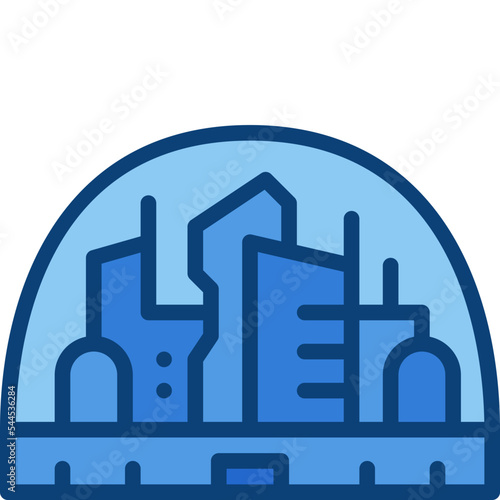 space colonization two tone icon