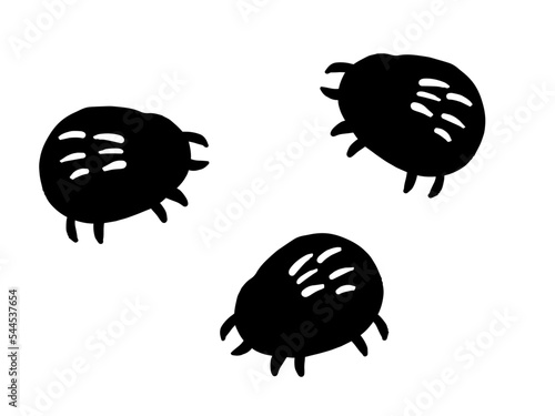 かわいいダニ／手描きイラスト素材