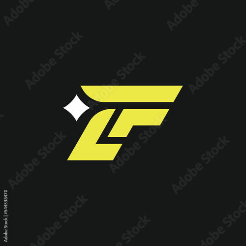 letter FL or LF star logo