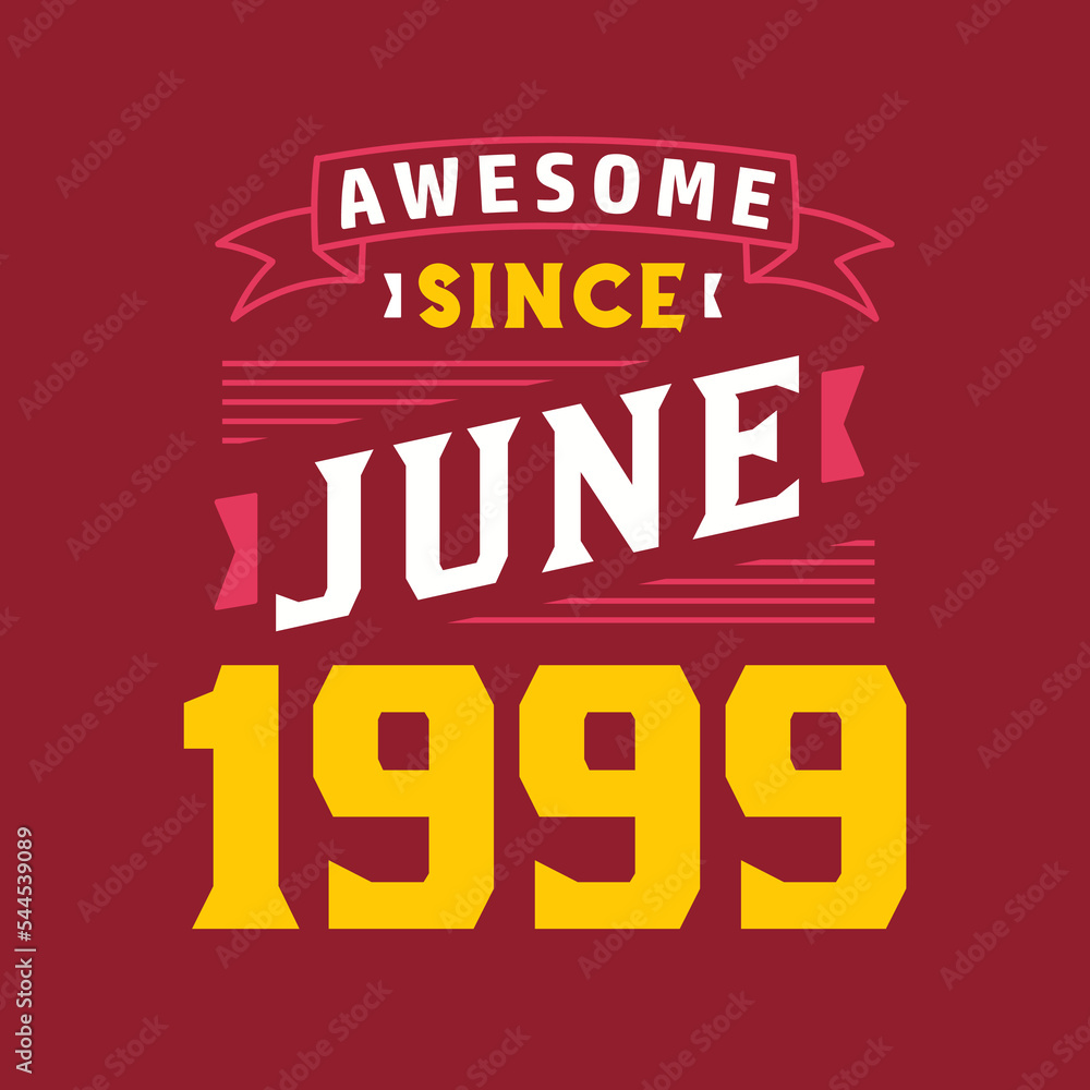 Awesome Since June 1999. Born in June 1999 Retro Vintage Birthday