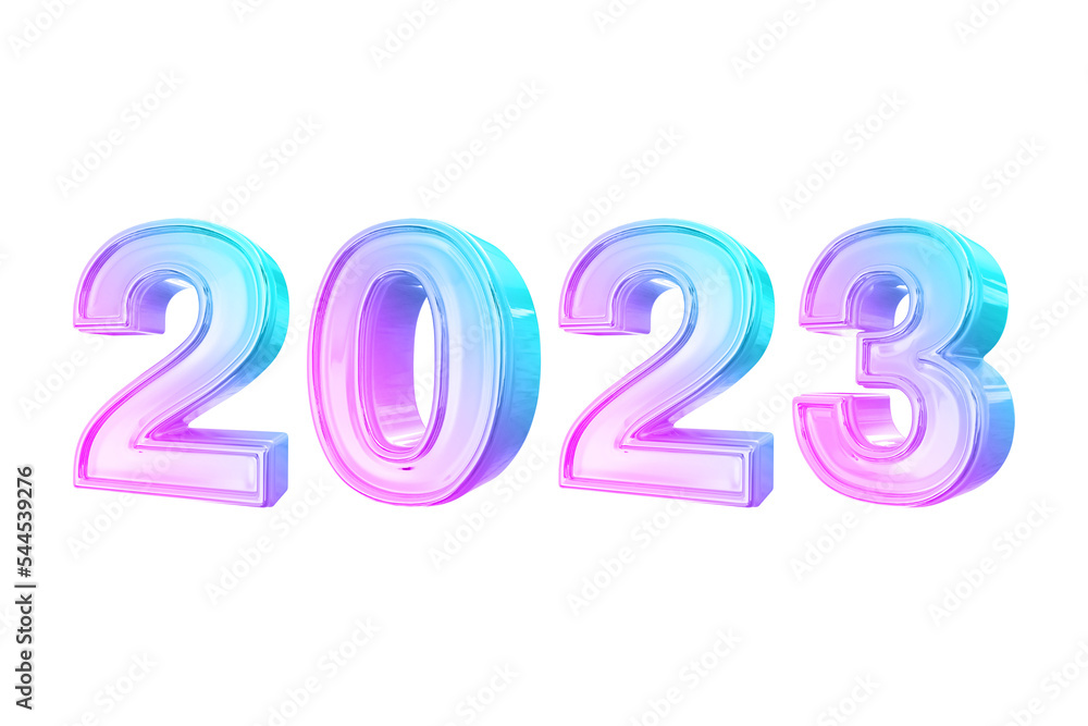 2023 concept, Happy New Year2023. Typography logo 2023 for celebration, 3D Colorful trendy text for branding, banner, cover, card, social media, PNG. 2023 concept, Happy New Year2023. Typography logo 2023 for celebration, 3D Colorful trendy text for branding, banner, cover, card, social media, PNG.
