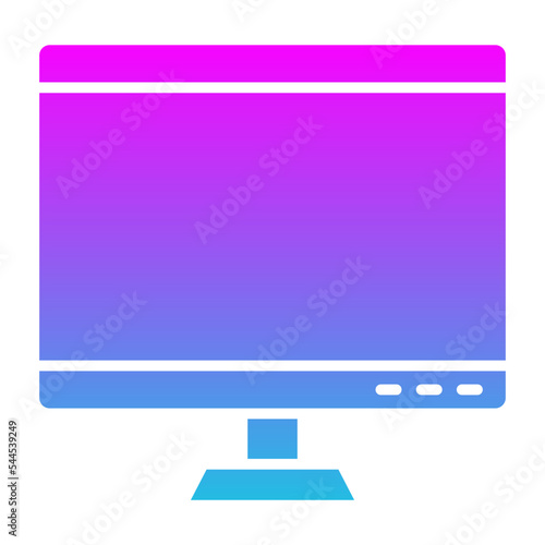 Monitor Glyph Gradient Icon