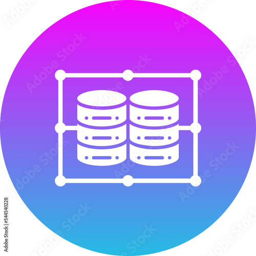 Data Gradient Circle Glyph Inverted Icon