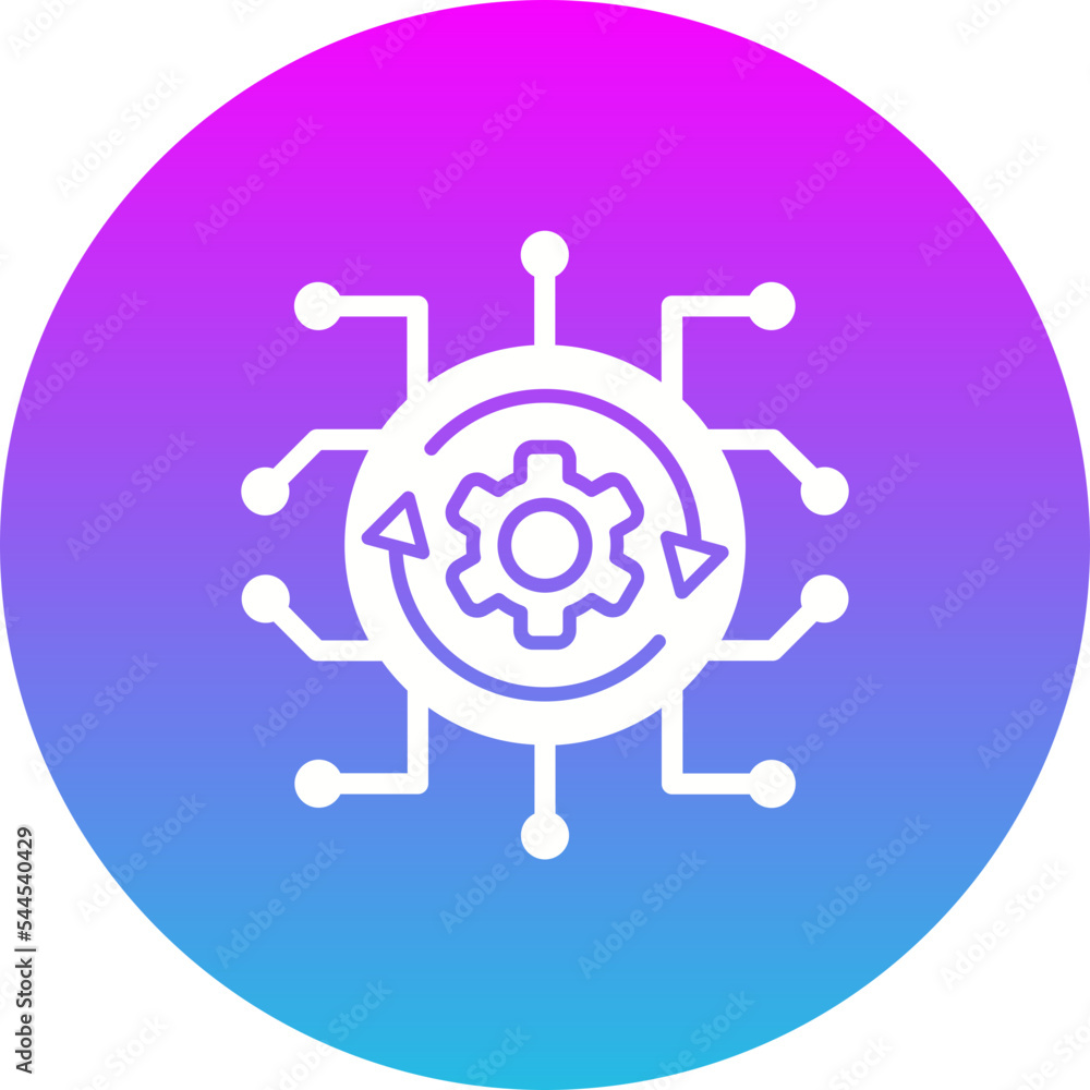 Process Gradient Circle Glyph Inverted Icon Process Gradient Circle Glyph Inverted Icon
