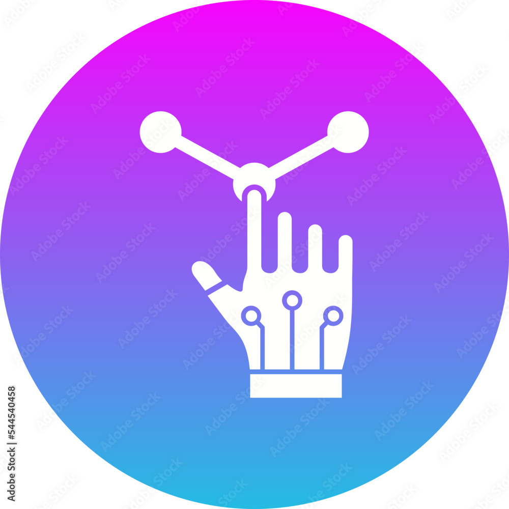 Obraz premium Interaction Gradient Circle Glyph Inverted Icon