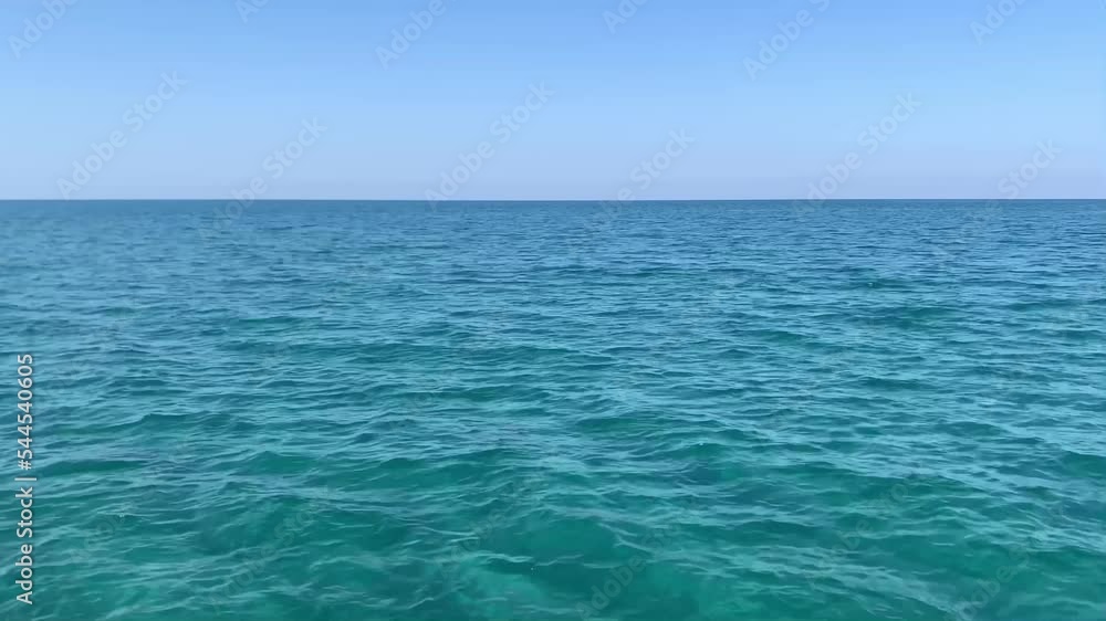 Sea expanse landscape. Beautiful blue sea and calm waves float on the Mediterranean sea. Sea and sky background landscape. Horizon Sea expanse landscape. Beautiful blue sea and calm waves float on the Mediterranean sea. Sea and sky background landscape. Horizon