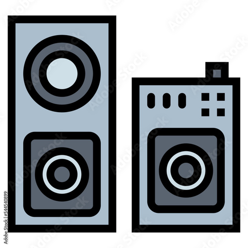 speaker filled outline icon style