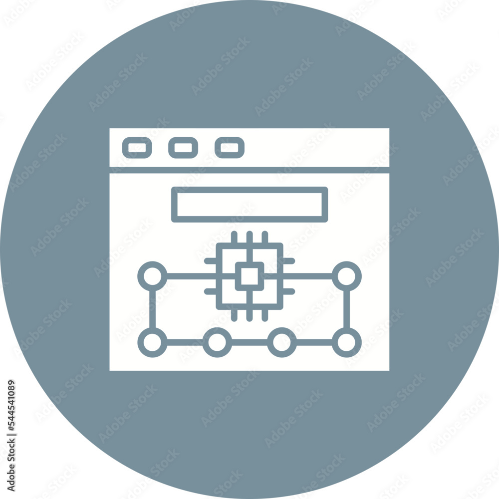 Website Multicolor Circle Glyph Inverted Icon Website Multicolor Circle Glyph Inverted Icon