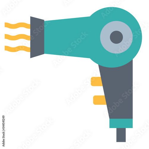 hair dryer flat icon style