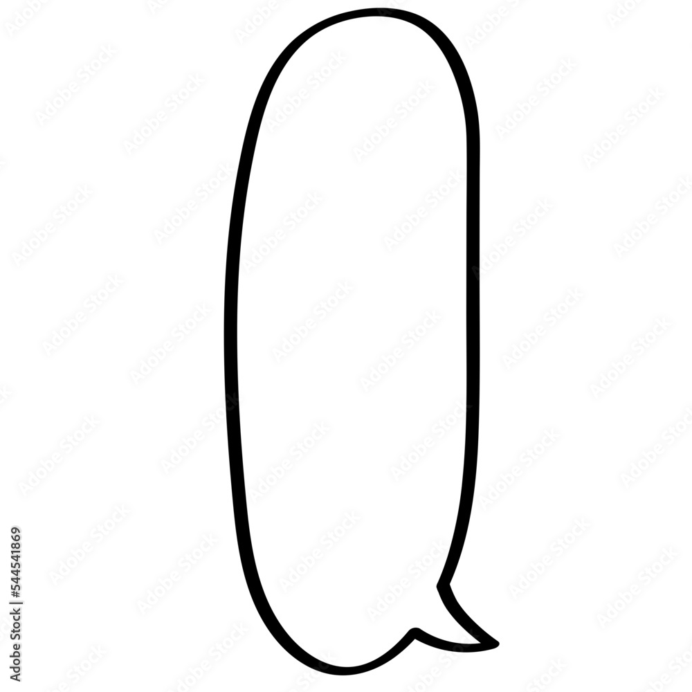 Speech bubble hand drawn illustration