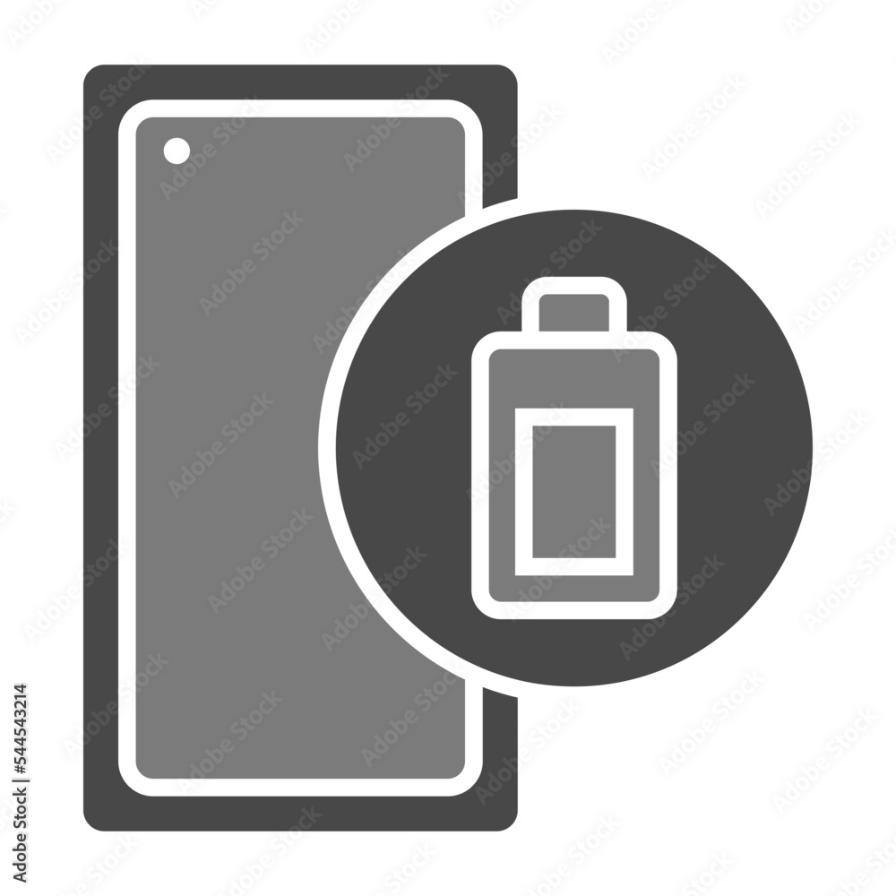 Battery Level Greyscale Glyph Icon Battery Level Greyscale Glyph Icon