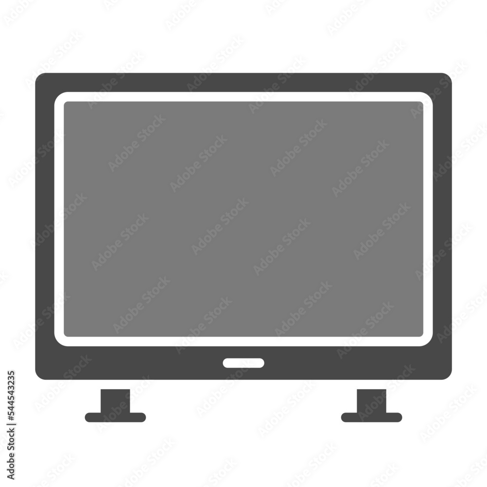 Smart Tv Greyscale Glyph Icon Smart Tv Greyscale Glyph Icon