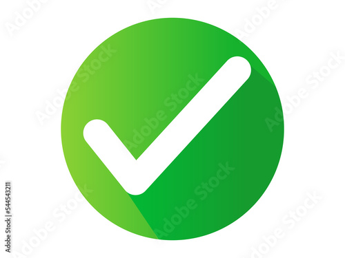 Simple check mark button icon illustration