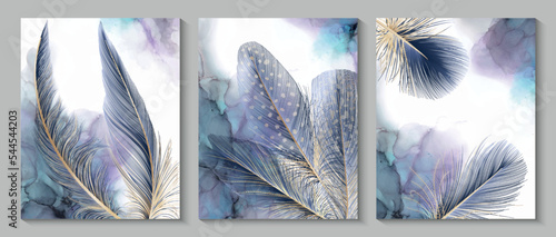 Abstract art design, set of modern creative illustrations. Vector.