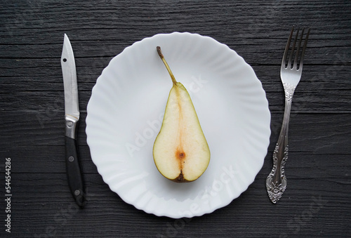 pear on a plate