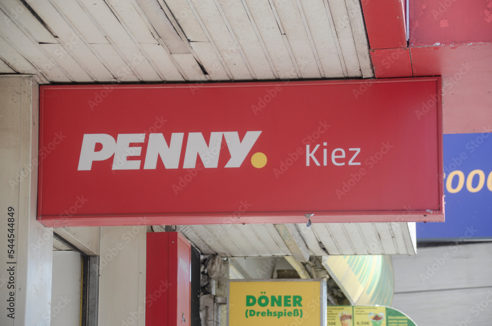 Hamburg July 2020: Supermarket in Hamburg St. Pauli . Penny on the ...