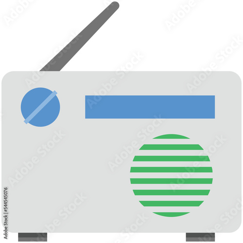 Radio Set Flat Illustration