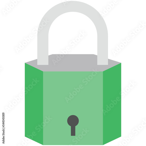 Lock Flat Illustration