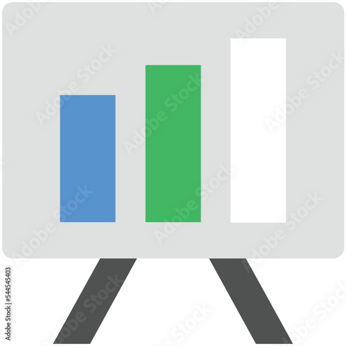 Statistics Board Flat Illustration