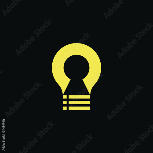 lightbulb human task idea logo