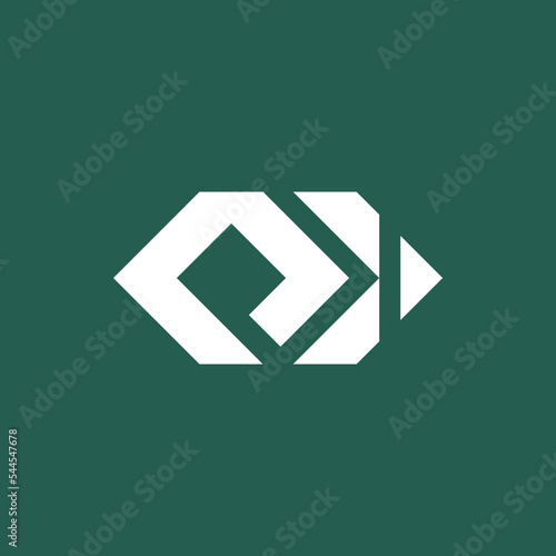 simple letter P and K logo. PK technology logo. geometric PK logo