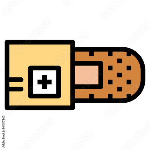 bandage filled outline icon style