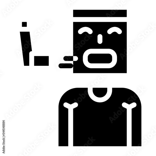 inhaler glyph icon style