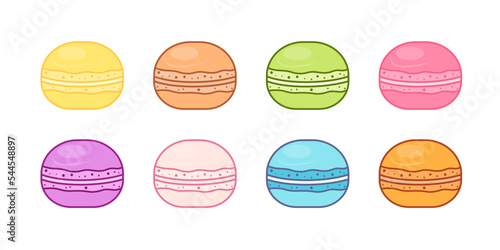Macaron cake line icon. linear style sign for mobile concept and web design. French macaroon outline vector icon. Symbol, logo illustration. Vector graphics