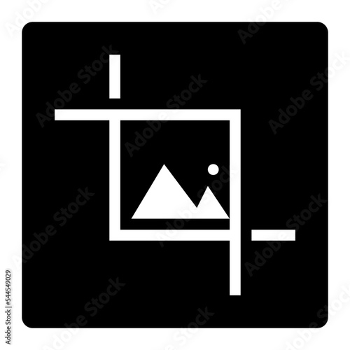 crop image icon for user interface design tool and  web design tool