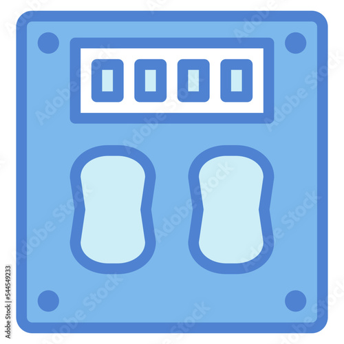 weighing scale two tone icon style