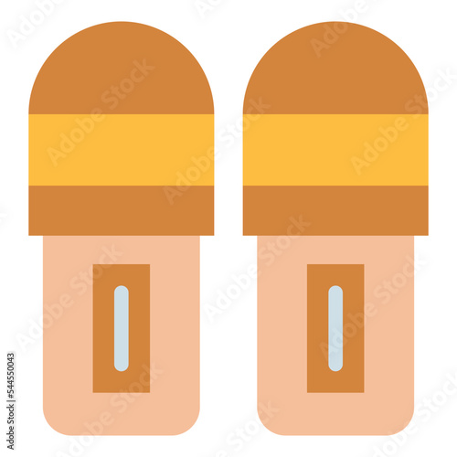 slippers flat icon style
