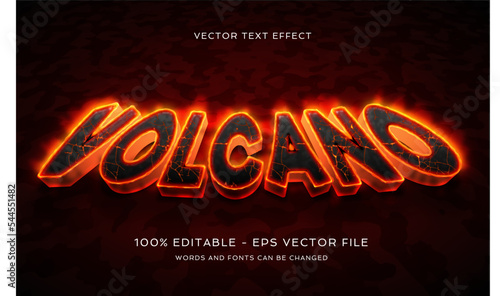 volcano text effect easy editable