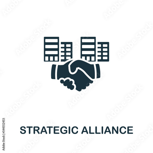 Strategic Alliance icon. Monochrome simple Global Business icon for templates, web design and infographics