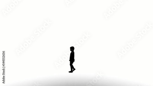 silhouette people walk on white background. silhouette black people walking communicate white screen. design for animation, people standing, isolate, speak, person, human, silhouette body.