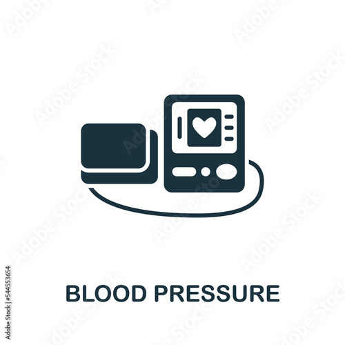 Blood Pressure icon. Monochrome simple Healthcare icon for templates, web design and infographics