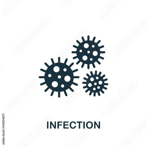 Infection icon. Monochrome simple Healthcare icon for templates, web design and infographics