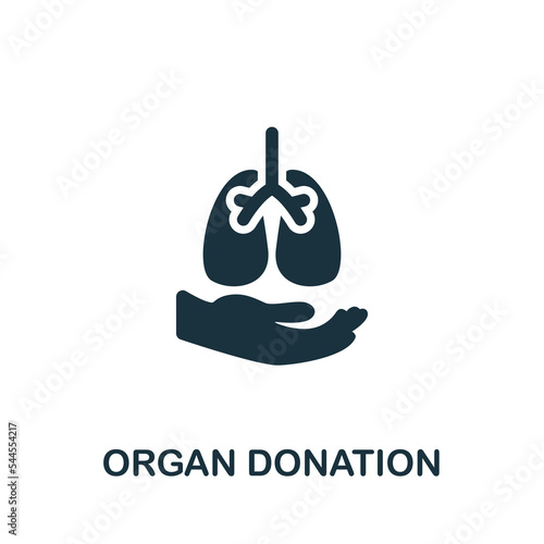 Organ Donation icon. Monochrome simple Healthcare icon for templates, web design and infographics