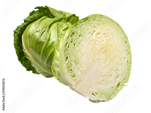 cabbage on a white background © zcy