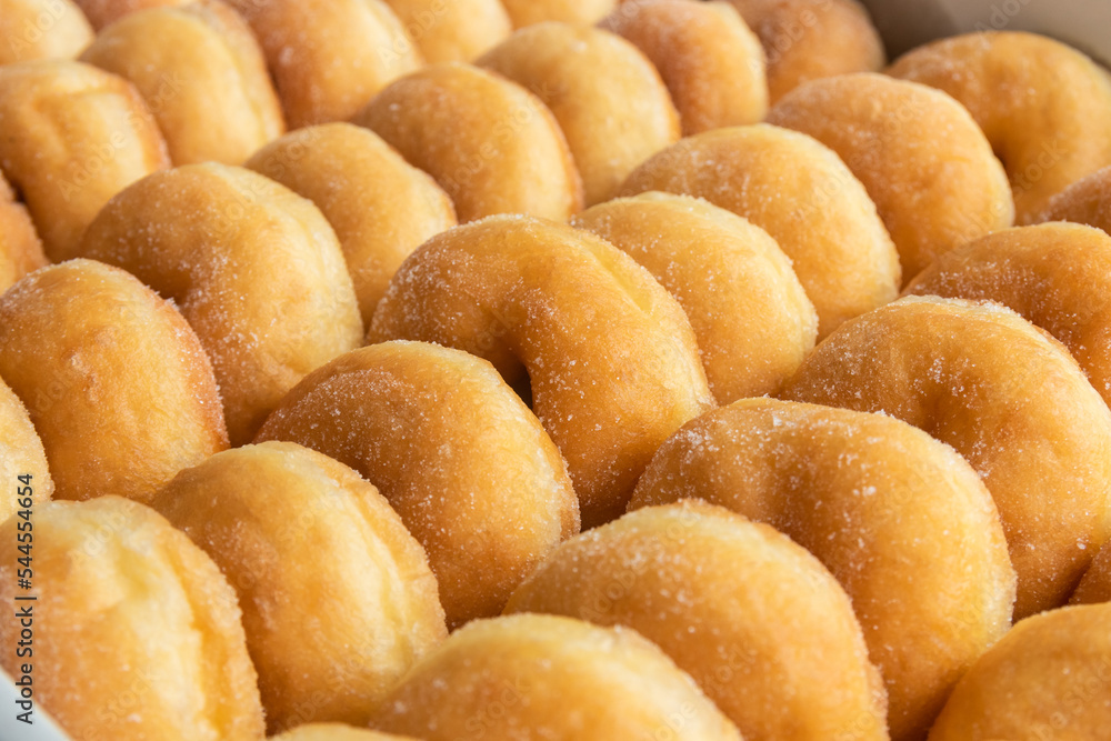 Row of Sugar Donuts
