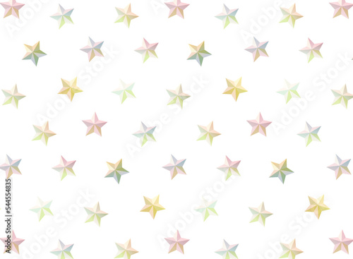 グラデーションがかわいいキラキラ輝く星のシームレスなパターン © Nagi Mashima
