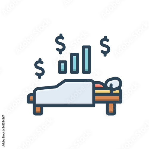 Color illustration icon for passive