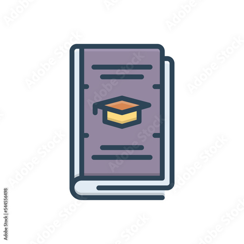 Color illustration icon for thesis
