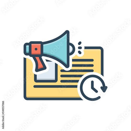 Color illustration icon for lately