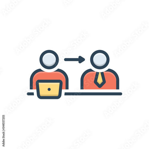 Color illustration icon for under